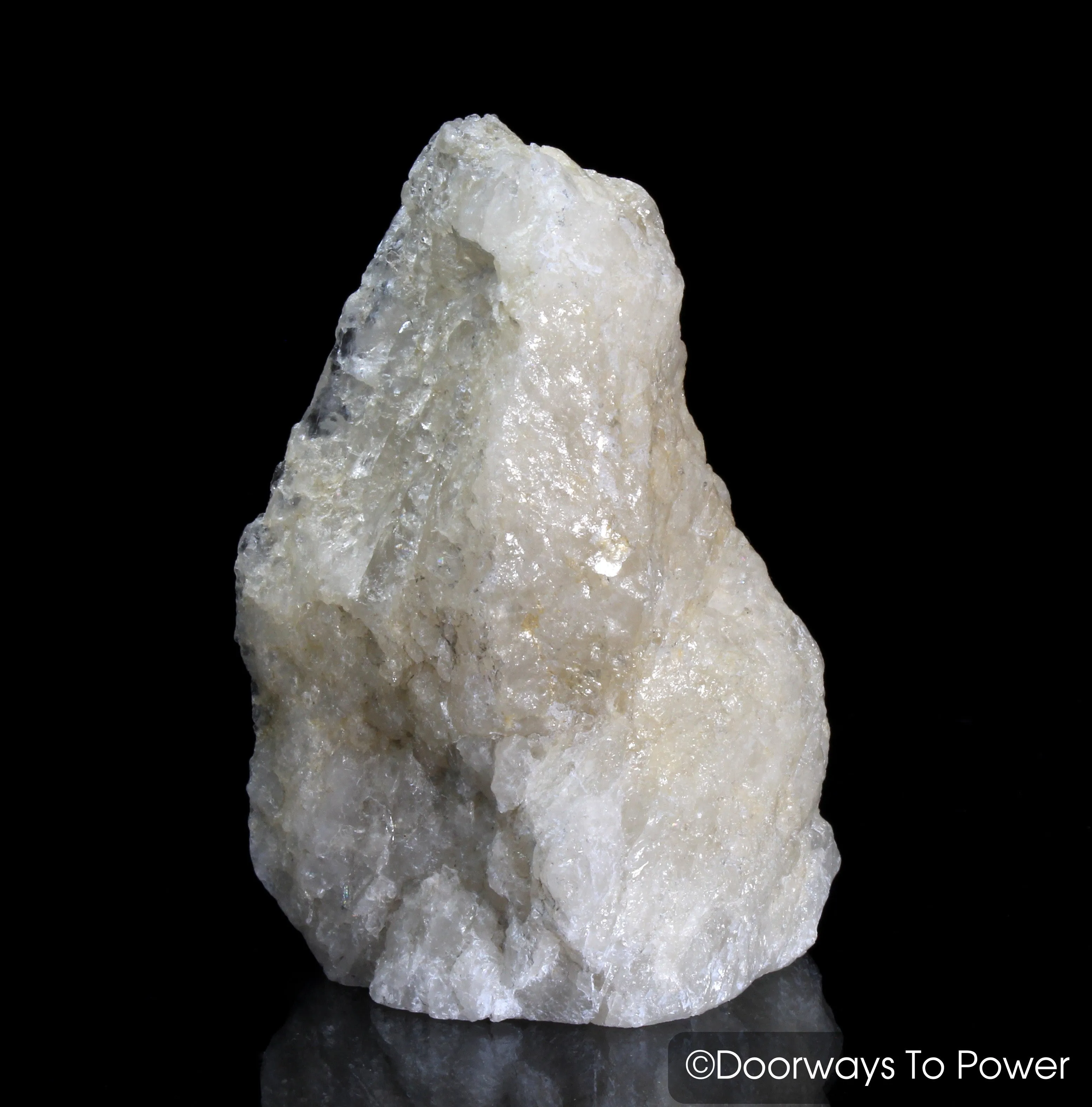 White Azeztulite Crystal Altar Stone (Natural back with Polished Front)