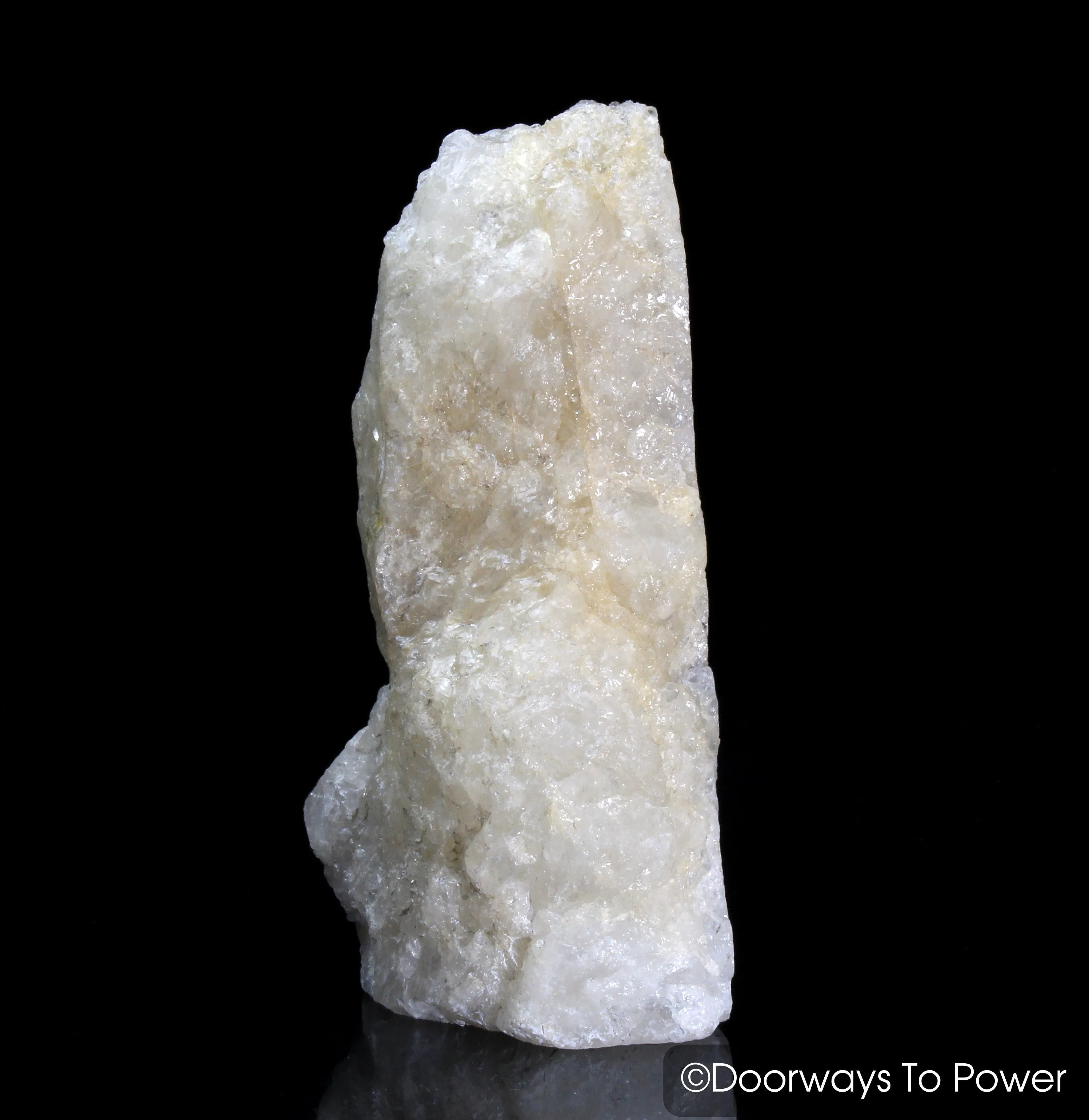 White Azeztulite Crystal Altar Stone (Natural back with Polished Front)