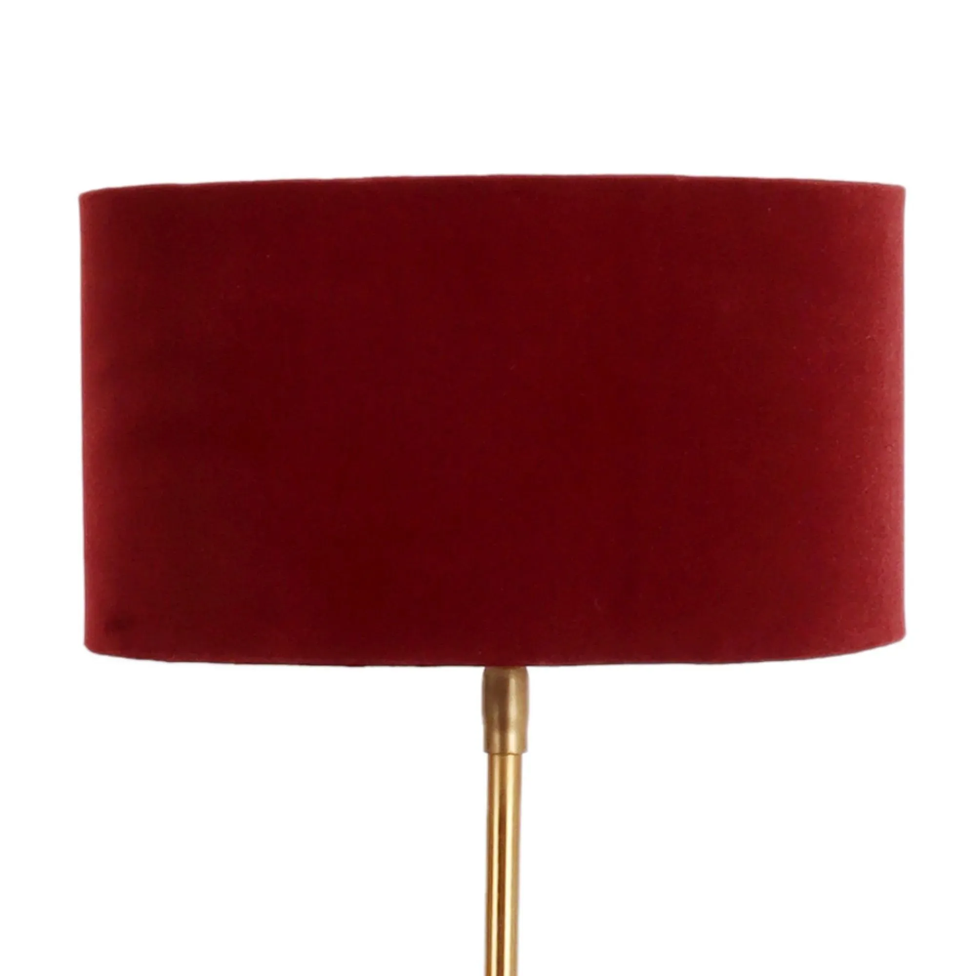 Wooden Twist Large Gold MJ Iron Brass Floor Lamp with Red Velvet Shade Modern Decorative Lamp for Living Room, Bedroom, Office