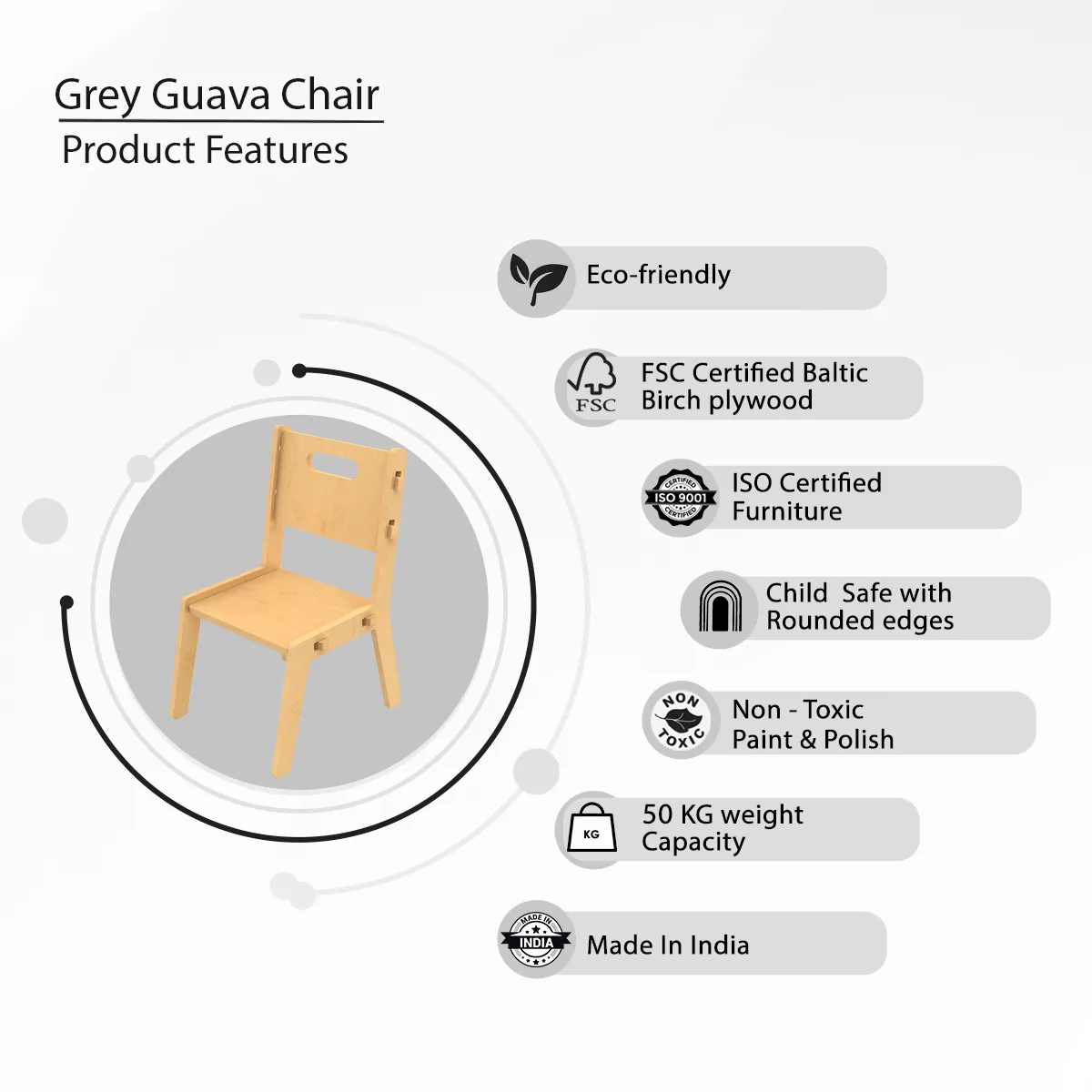 X&Y Grey Guava Chair - Natural