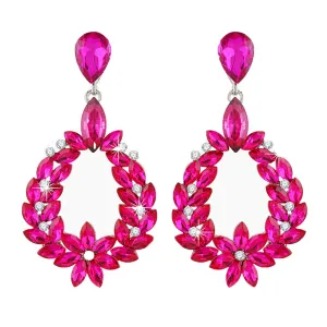 Yellow Chimes Elegant A5 Grade Sparkling Crystal Crystal Drop Earrings for Women and Girls